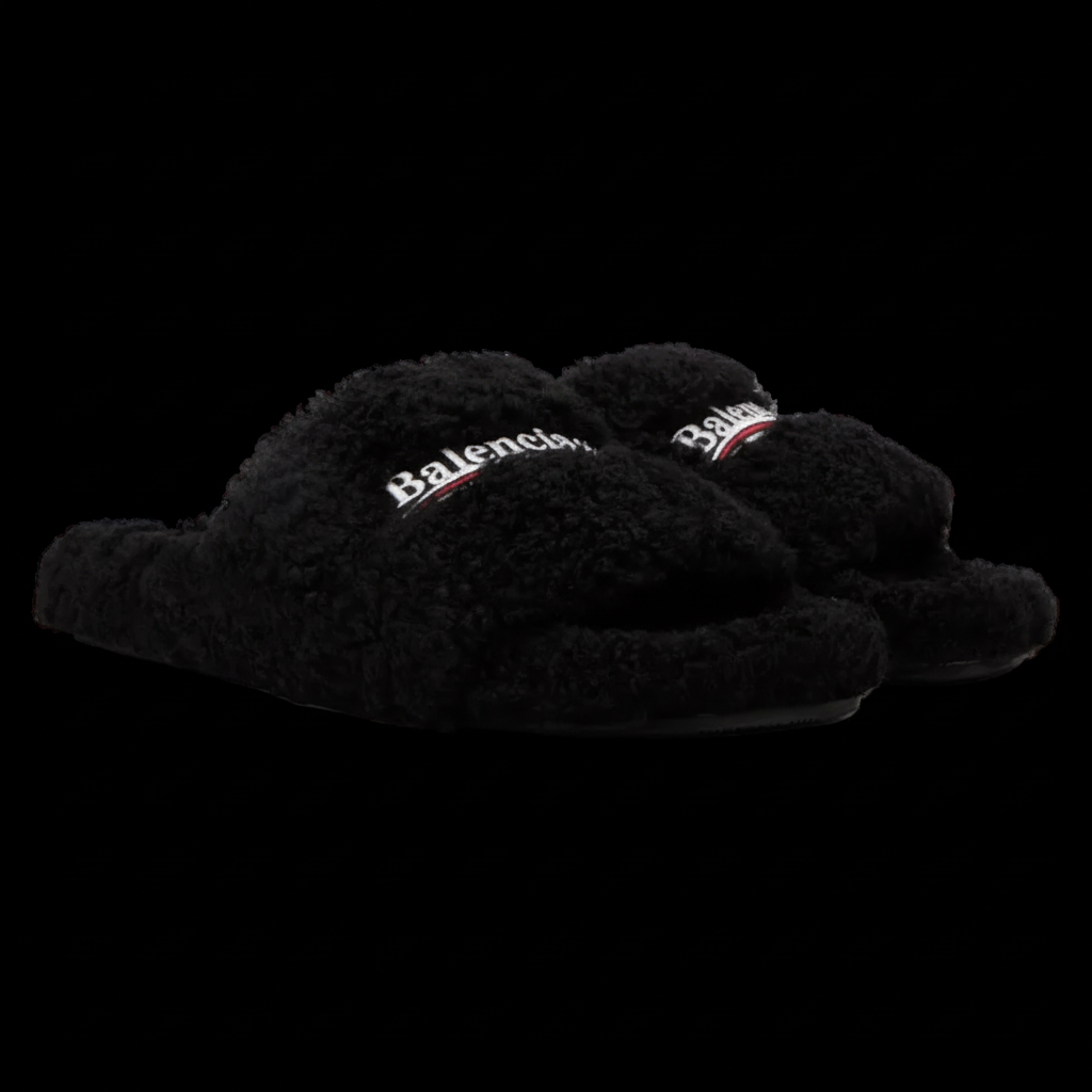 Balenciaga slides black background