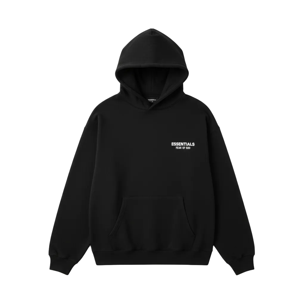 Black Essentials Hoodie