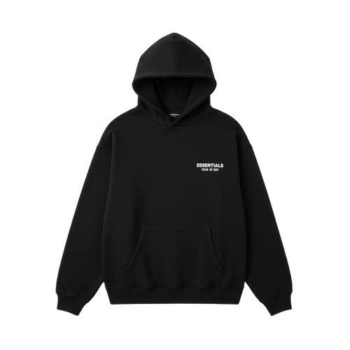 Black Essentials Hoodie